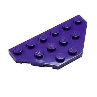 Wedge, Plate 3x6 Cut Corners, Part# 2419 Part LEGO® Dark Purple  