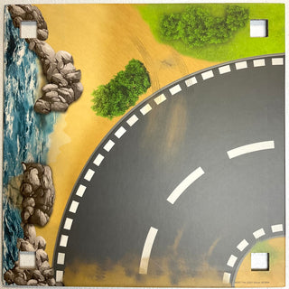 Paper, City Playmat, Double-Sided, Road T-Junction / Road Curved with Beach, Part# 6199507