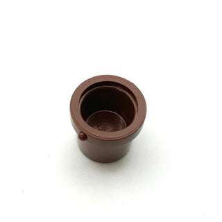 Minifigure Utensil, Bucket 1x1x1 Tapered with Handle Holders, Part# 95343 Part LEGO® Reddish Brown  