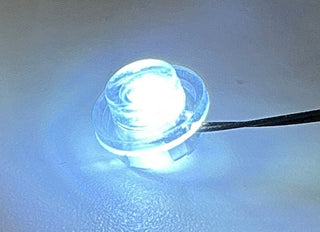 1x1 Stud LED Light-up Round Plate, Battery Operated, LS1x1RPB Custom Parts United Brick Co® White