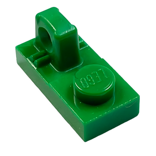 Hinge Plate 1 x 2 Locking with 1 Finger on Top, Part# 30383 Part LEGO® Green