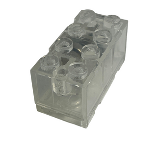 Light-Up 2x4 Brick, Battery Operated, CB2x4 & LB2x4 Custom Parts United Brick Co® Clear/RGB