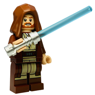 Obi-Wan Kenobi - Reddish Brown Robe and Hood sw1255 Minifigure LEGO® Like New - With Lightsaber