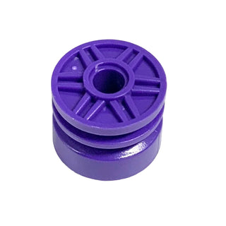 Wheel 18mm D. x 14mm with Pin Hole, Fake Bolts, and Shallow Spokes, Part# 55981 Part LEGO® Dark Purple
