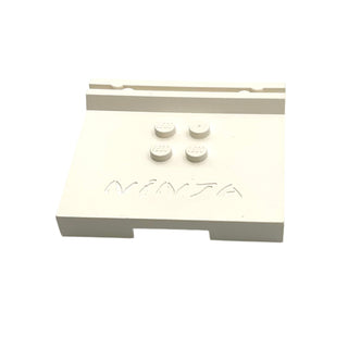 Tile, Modified 6 x 6 x 2/3 with 4 Studs and Debossed Ninja Logo, Part# 30569 Part LEGO® White Very Good