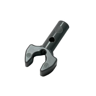 Bar 1L with Clip Mechanical Claw - Cut Edges and Hole on Side, Part# 48729b Part LEGO® Dark Bluish Gray  