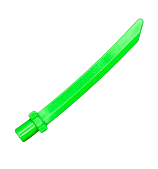 Minifigure, Weapon Sword Blade with Bar, Square Crossguard, Part #37341c Part LEGO® Bright Green