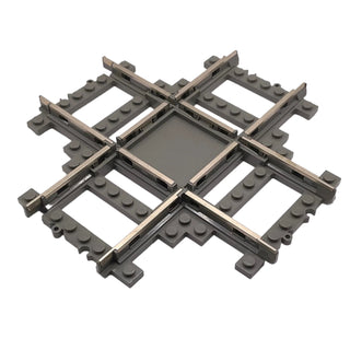 LEGO® 9v Train Track, Crossing, Dark Gray, Part# 32087c01