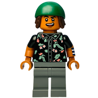 Usopp - Dark Green Bandana, op008 Minifigure LEGO® Like New