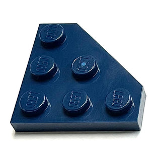 Wedge, Plate 3 x 3 Cut Corner, Part# 2450 Part LEGO® Dark Blue