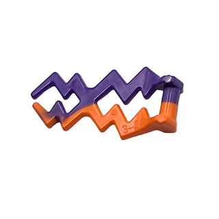Wave Angular Double with Bar Handle (Electric Zigzag / Lightning Bolt) with Marbled Dark Purple Pattern, Part# 59233pb03