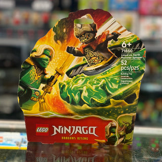 LEGO Ninjago set 71850 box featuring Lloyd and Earth Monster Spinner with 52 pieces, ages 6+.