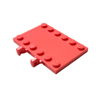 Hinge Plate 4 x 6 Locking Dual 1 Finger on Side, Part# 65133 Part LEGO® Coral
