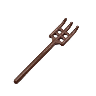Minifigure, Utensil Pitchfork - Handle with Round End, Part# 4496 Part LEGO® Brown Very Good