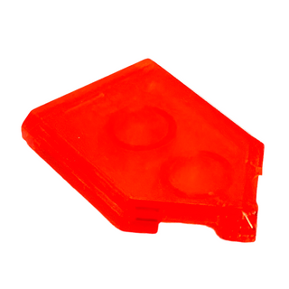 Tile, Modified 2 x 3 Pentagonal, Part # 22385 Part LEGO® Trans-Neon Orange