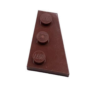 Wedge, Plate 3 x 2 Right, Part# 43722 Part LEGO® Reddish Brown