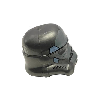 Minifigure, Headgear Helmet SW Stormtrooper, 2 Chin Holes, Dark Bluish Gray and Sand Blue Pattern (Shadow Stormtrooper), Part# 30408pb10 Part LEGO®