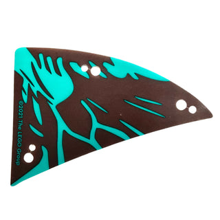 Wing Banshee Ikran Right Tailwing with Dark Turquoise and Dark Brown Skin Pattern, Part# 75572pls01c (Copy) Part LEGO® Very Good