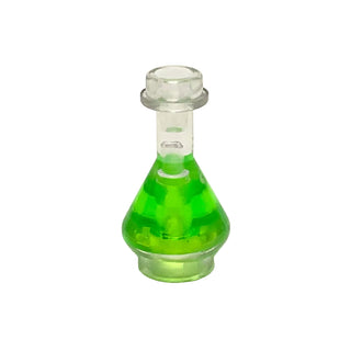 Erlenmeyer Flask with Molded Trans-Bright Green Fluid Pattern, LEGO® Minifigure Utensil, Part# 93549pb01