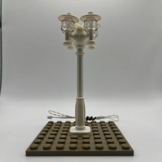 Lighting Kit, Quad Lamp Post, (White Pole, White Light) ACCQH-W/W Light up kit United Brick Co®
