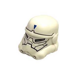 Minifigure, Headgear Helmet SW Stormtrooper, 2 Chin Holes, Special Forces Commander Pattern, Part# 30408pb04