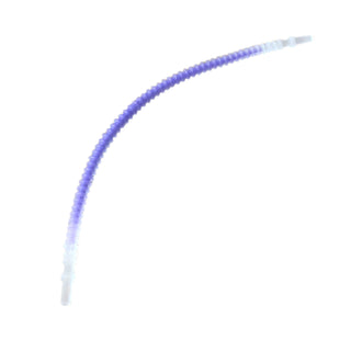Hose, Flexible Ribbed with 8mm Ends 19L / 15.2cm with Molded Dark Purple Center Pattern, Part# 57539pb04 Part LEGO® Trans-Clear