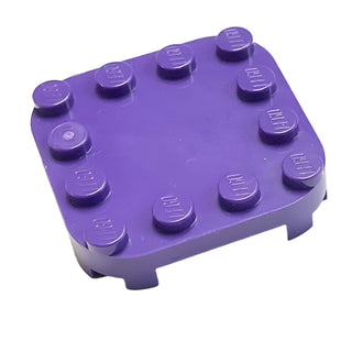 Plate, Modified 4x4 with Rounded Corners and Four Feet, Part# 66792 Part LEGO® Dark Purple