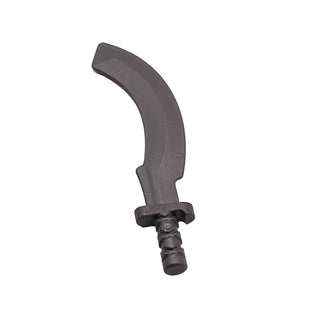 Minifigure, Weapon Sword, Khopesh (Sickle Sword), Part# 93247 Part LEGO® Pearl Dark Gray