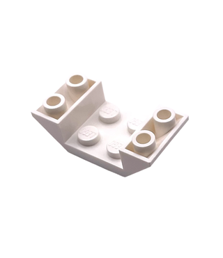 Slope Inverted 45 4x2 Double with 2x2 Cutout, Part# 4871 Part LEGO® White