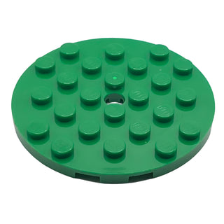 Plate Round 6x6 with Hole, Part# 11213 Part LEGO® Green