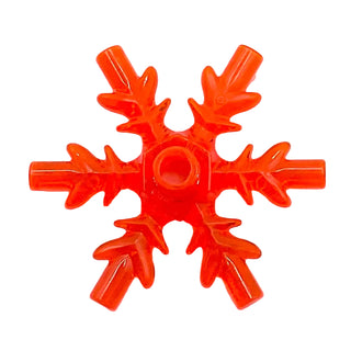 Rock 4x4 Crystal, Ice Snowflake, Part# x789 Part LEGO® Trans-Neon Orange 1 Part