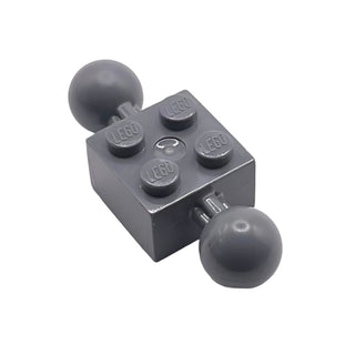 Technic, Brick Modified 2x2 with 2 Ball Joints, Part# 57908 Part LEGO® Dark Bluish Gray
