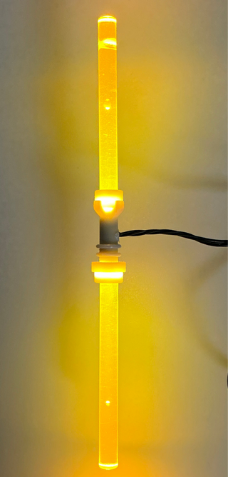 Light-Up Double-Bladed Lightsaber, DIY System, LDS-DC Custom Parts United Brick Co® Yellow