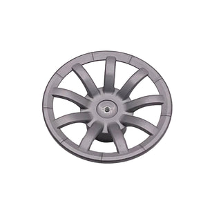 Wheel Cover 9 Spoke - 24 mm D., Part# 62701 Part LEGO® Flat Silver