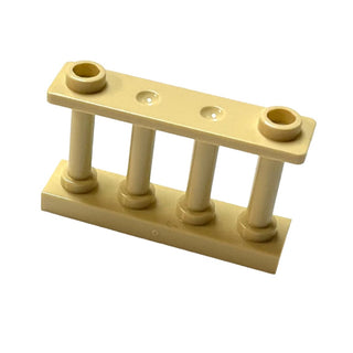 Fence 1x4x2 Spindled with 2 Studs, Part# 30055 Part LEGO® Tan  