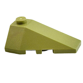 Wedge 4 x 2 Triple Right, Part# 43711 Part LEGO® Olive Green