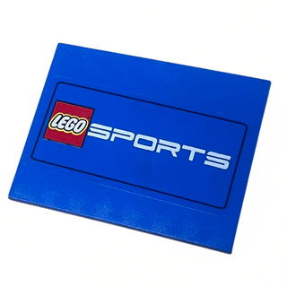Slope 10 6 x 8 with LEGO Sports Logo Pattern (Sticker), Part# 4515pb006 Part LEGO® Blue Very Good
