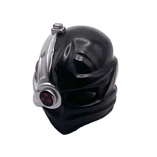 Minifigure, Headgear Ninjago Wrap with Silver Cyborg Eyepiece with One Red Dot on Top without Silver Outline Pattern, Part# 15616pb01 Part LEGO®