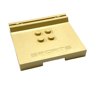 Tile Modified 6x6x2/3 with 4 Studs and Debossed Sports Logo, Part# 45522 Part LEGO® Tan  