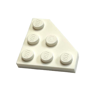 Wedge, Plate 3 x 3 Cut Corner, Part# 2450 Part LEGO® White