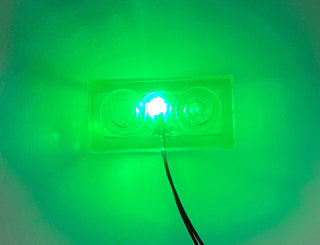 1x2 LED Light-up Plate, DIY System, LS1x2P-DC Custom Parts United Brick Co® Green