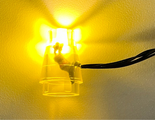 1x1 Flashing LED Light-Up Cone, DIY System, Reconnectable, LFCON-LA Custom Parts United Brick Co® Yellow