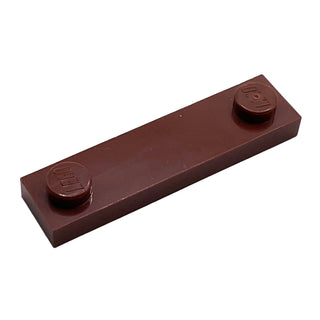 Plate, Modified 1x4 with 2 Studs without Groove, Part# 92593 Part LEGO® Reddish Brown