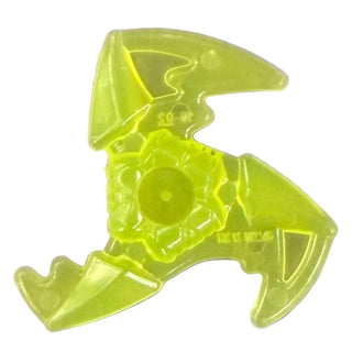 Minifigure, Weapon Shuriken Throwing Star with Trailing Energy Effect Part# 73766a Part LEGO® Trans-Neon Green