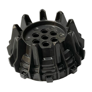 Wheel Hard Plastic with Small Cleats and Flanges, Part# 64712 Part LEGO® Pearl Dark Gray