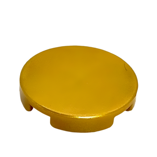 Tile, Round 2 x 2, Part# 4150 Part LEGO® Pearl Gold