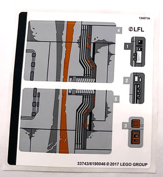Sticker Sheet for Set Jakku Quadjumper, 75178-1 - (33743/6190046), Part# 75178stk01