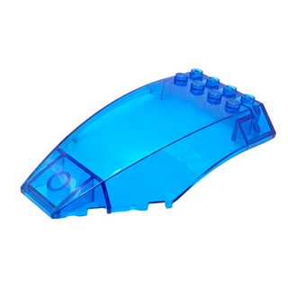 Windscreen 10 x 6 x 2 Curved, Part# 45705 Part LEGO® Trans-Dark Blue