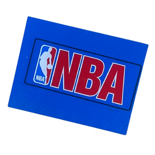 Slope 10 6 x 8 with NBA Logo Red Pattern (Sticker), Part# 4515pb016 Part LEGO® Blue Very Good
