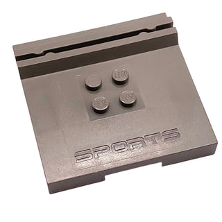 Tile Modified 6x6x2/3 with 4 Studs and Debossed Sports Logo, Part# 45522 Part LEGO® Dark Gray